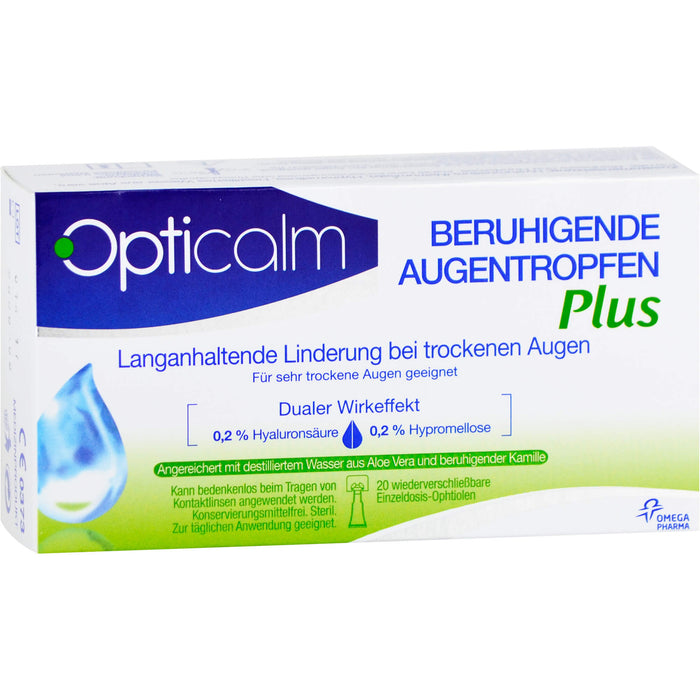 Opticalm Beruhigende Augentropfen Plus, 20 St. Lösung