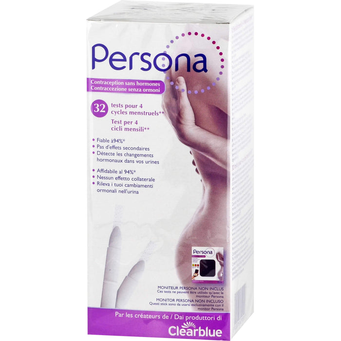 Persona hormonfreie Verhütung Teststäbchen für 4 Monatszyklen, 32 pcs. Test strips