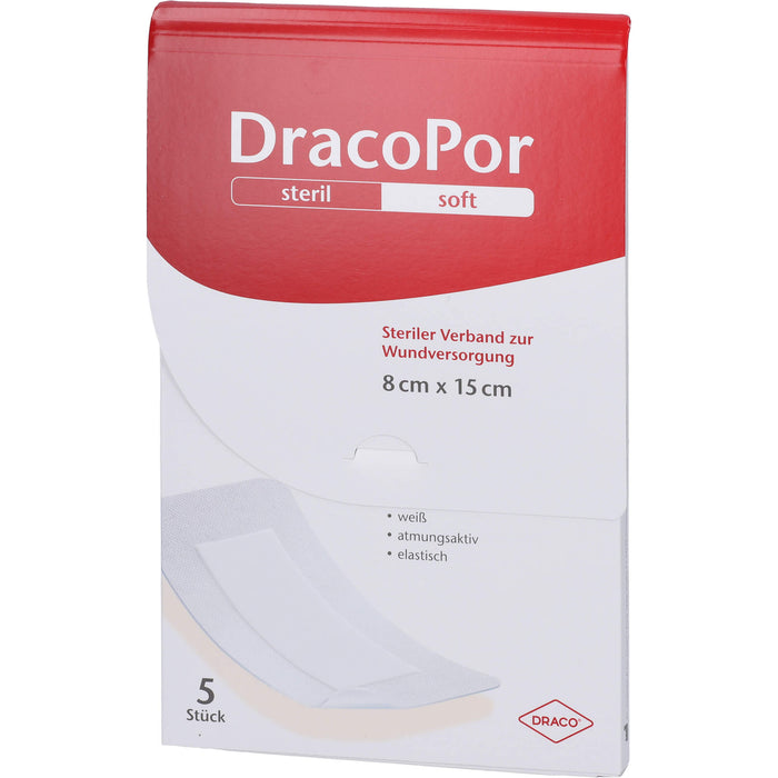 DRACOPOR Wundverband 15cmx8cm steril, 5 St. Wundauflagen