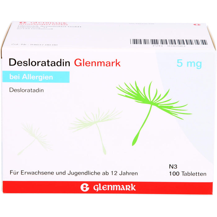 Desloratadin Glenmark 5 mg Tabletten bei Allergien, 100 St. Tabletten