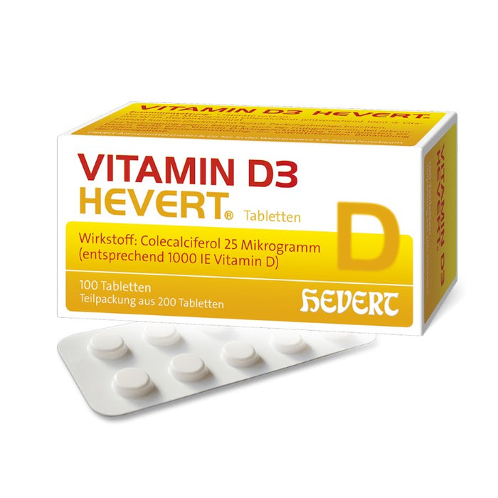 Vitamin D3 Hevert 1000 I.E. Tabletten, 200 pcs. Tablets