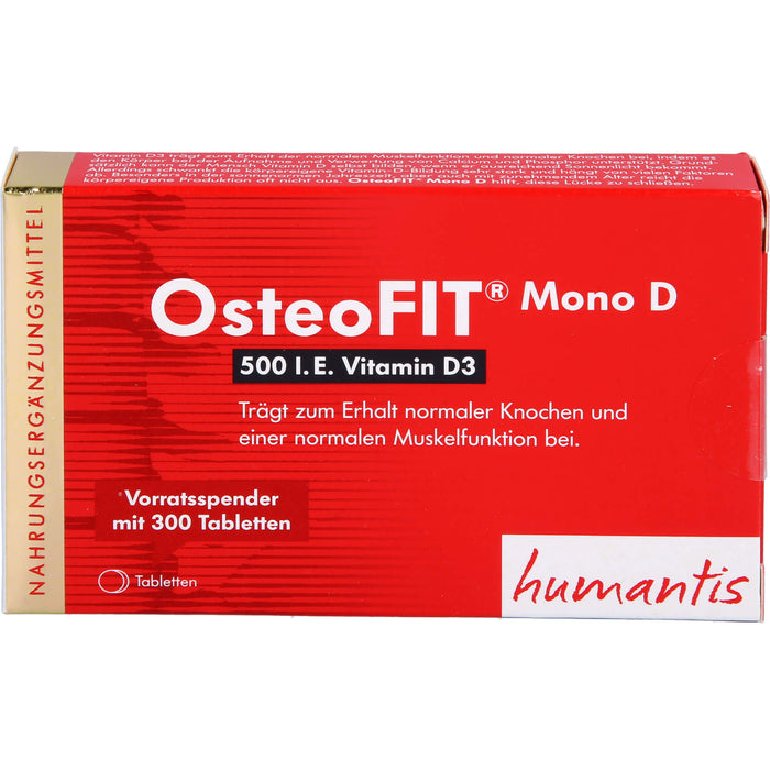 OsteoFIT Mono D Tabletten trägt zum Erhalt normaler Knochen und einer normalen Muskelfunktion bei, 300 pcs. Tablets