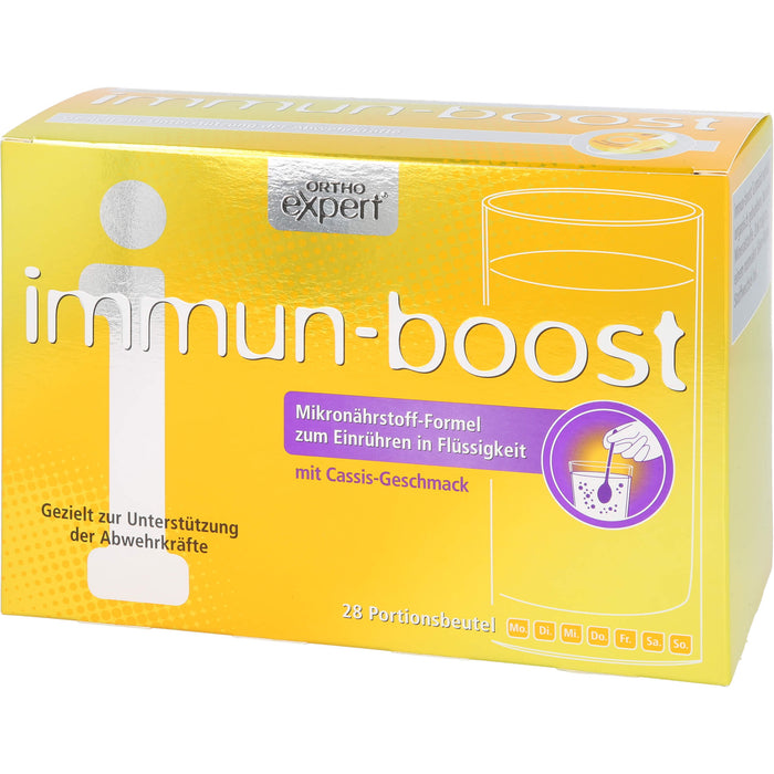 Orthoexpert immun-boost Cassis Trinkgranulat, 28 pcs. Sachets