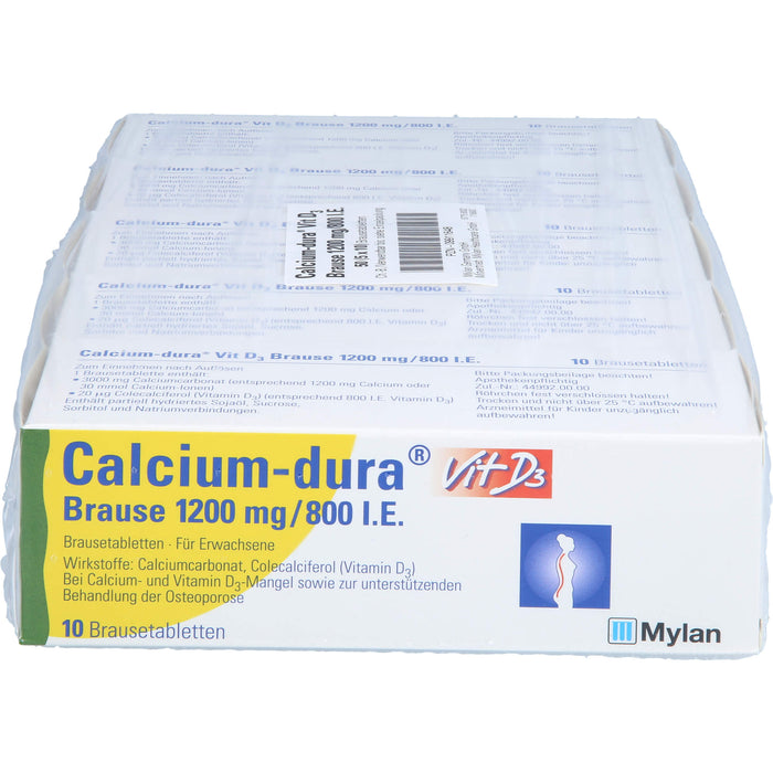 Calcium-dura Vit D3 Brause 1200mg/800 I.E., Brausetabletten, 50 St BTA