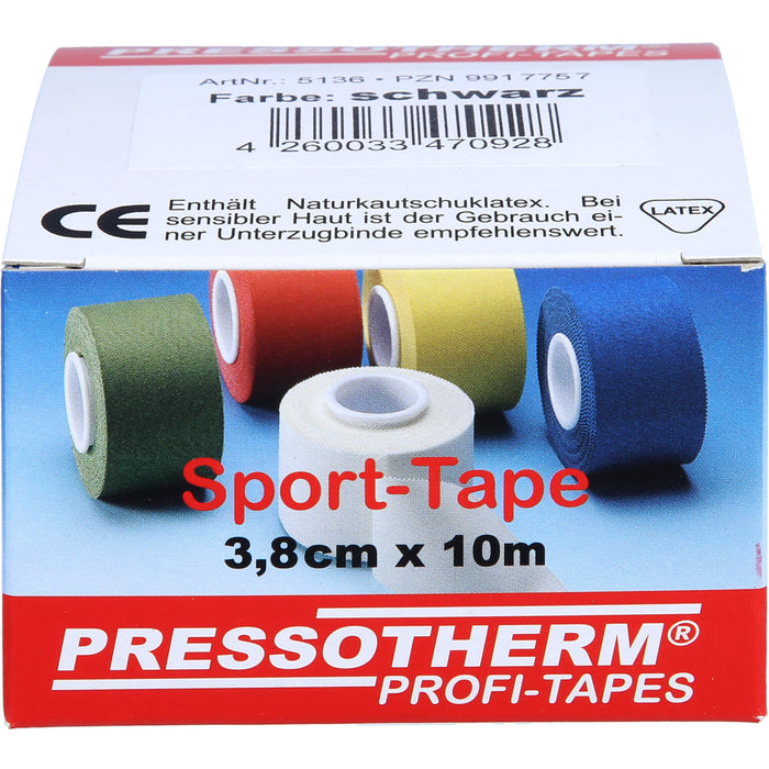 Pressotherm Sport-Tape schwarz 3,8cmx10m, 1 St VER