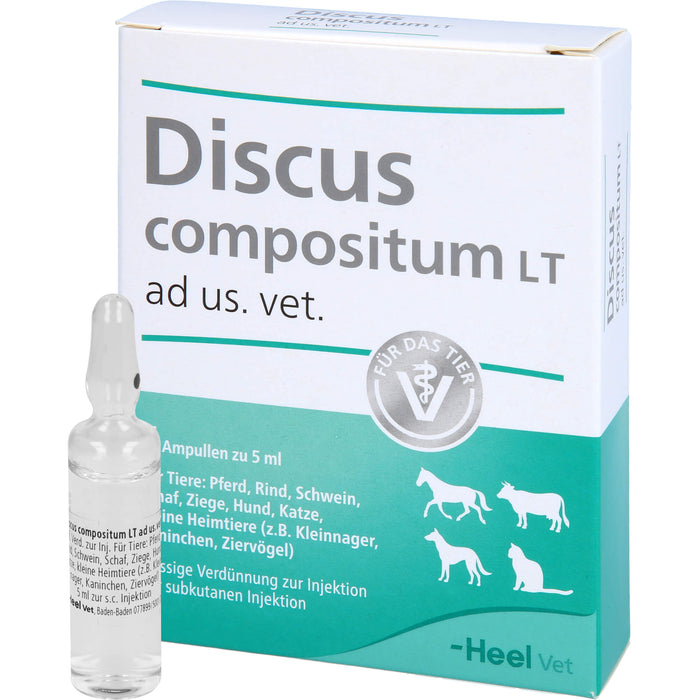 Heel Discus compositum LT ad us. vet., 5 St. Ampullen