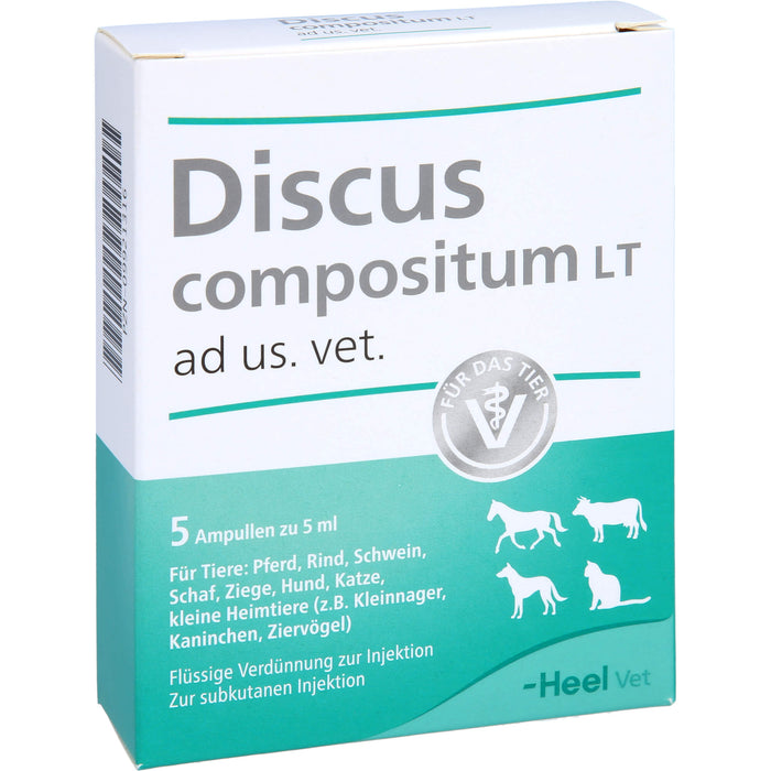 Heel Discus compositum LT ad us. vet., 5 St. Ampullen