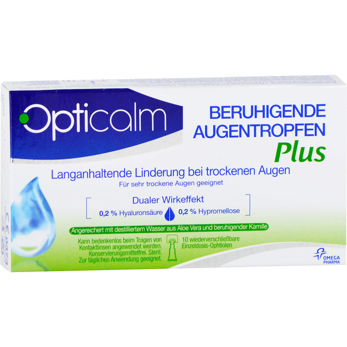 Opticalm Beruhigende Augentropfen Plus, 10 pcs. Single-dose pipettes