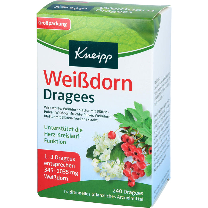 Kneipp Weißdorn Dragees unterstützt die Herz-Kreislauf-Funktion, 240 pcs. Tablets