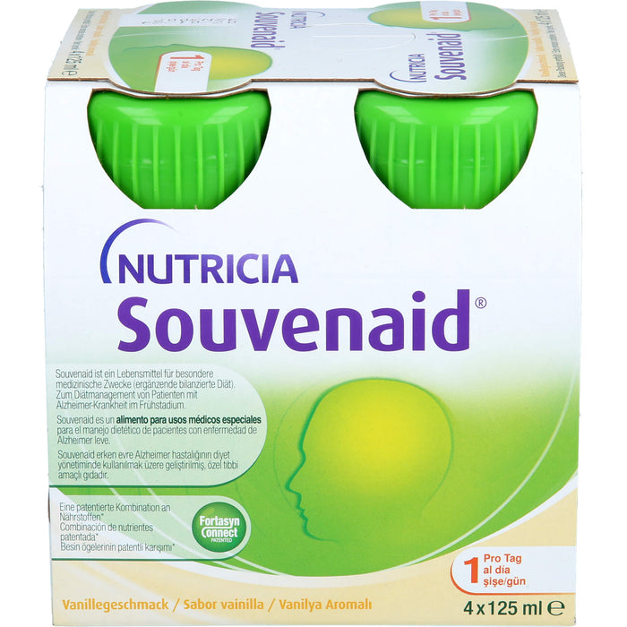 NUTRICIA Souvenaid Vanillegeschmack Trinkflaschen, 4 St. Flaschen