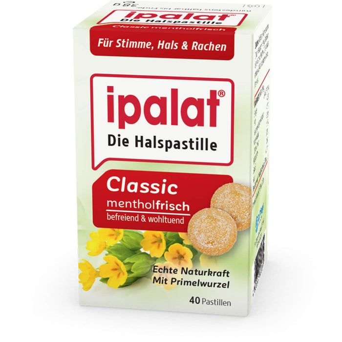 ipalat Die Halspastille Classic mentholfrisch, 40 pcs. Pastilles