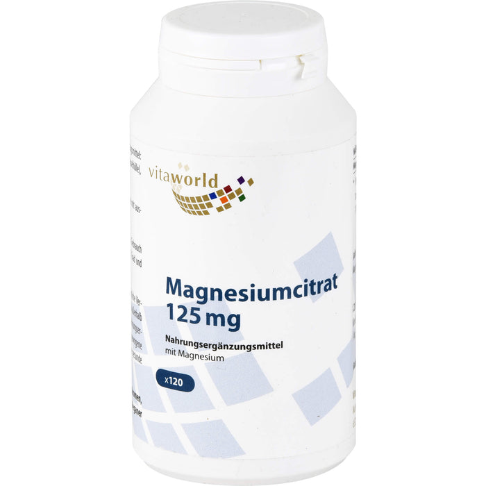 Vitaworld Magnesiumcitrat 125 mg Kapseln, 120 pcs. Capsules