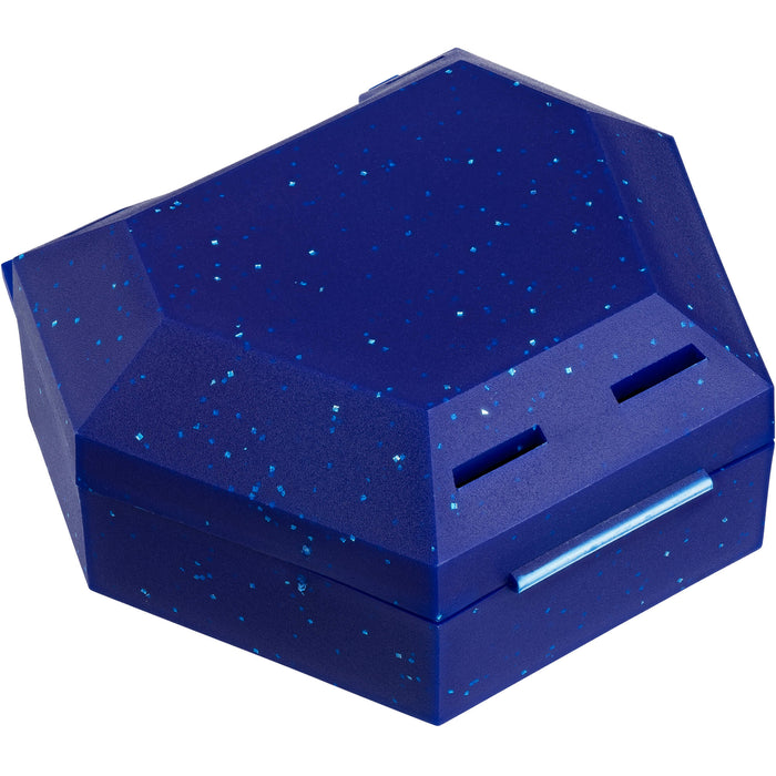 Megadent Zahnspangenbox mit Kordel Blau mit Glitzer, 1 pc Boîte