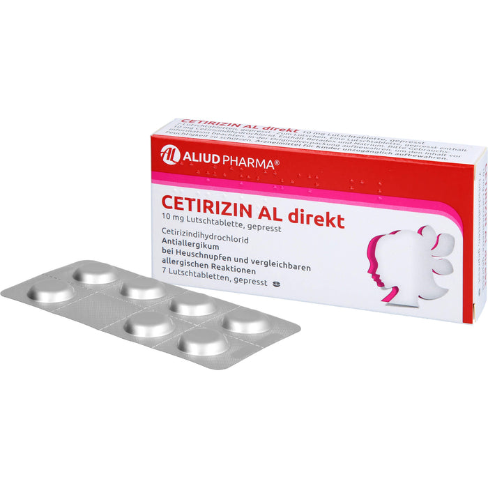 Cetirizin AL direkt 10 mg Lutschtabletten bei Allergien, 7 pc Tablettes