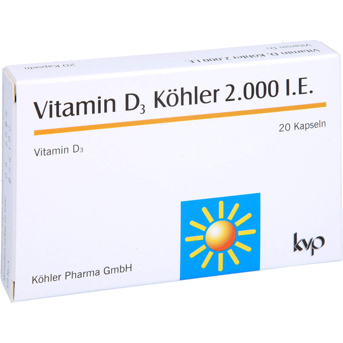 Vitamin D3 Köhler 2000 IE, Kapseln, 20 St KAP