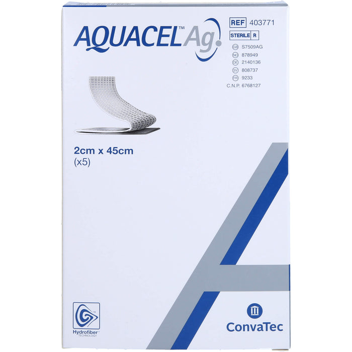 AQUACEL Ag 2 cm x 45 cm Tamponaden, 5 St. Tamponaden