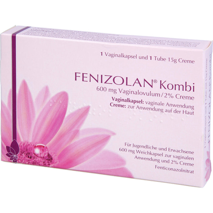 FENIZOLAN Kombi 600 mg Vaginalovulum/2% Creme bei Pilzerkrankungen der Scheide, 1 pcs. Combipack