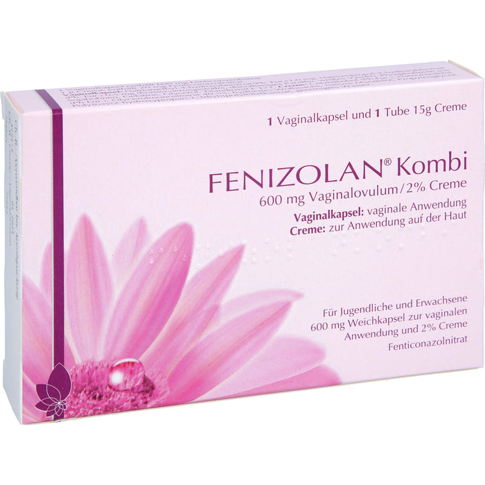 FENIZOLAN Kombi 600 mg Vaginalovulum/2% Creme bei Pilzerkrankungen der Scheide, 1 pcs. Combipack