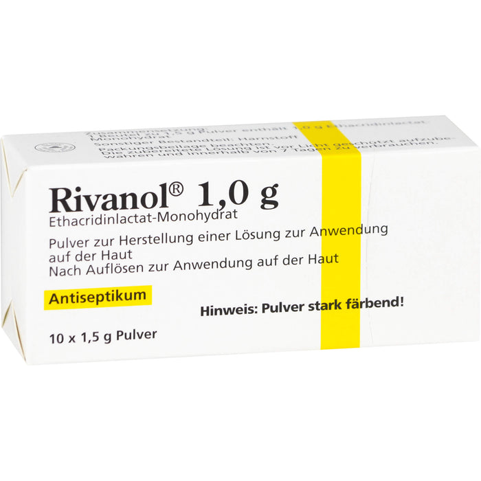 Rivanol 1,0 g Pulver Antiseptikum, 10 pc Sachets