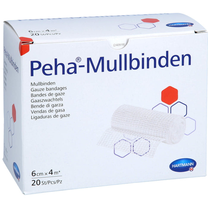 Peha-Mullbinden 6 cm x 4 m, 20 pc Bandage