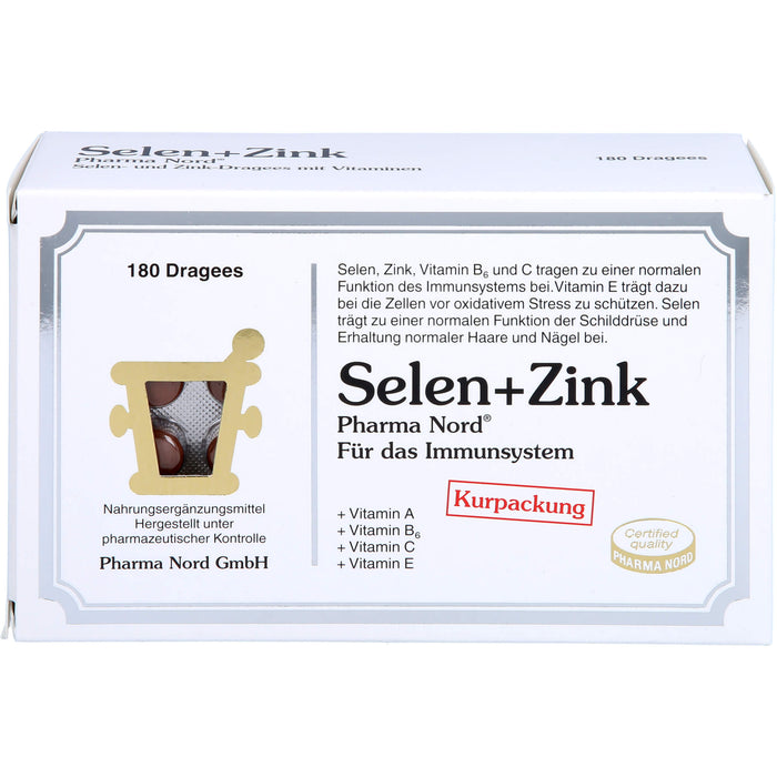 Selen + Zink Pharma Nord Dragees, 180 pc Tablettes