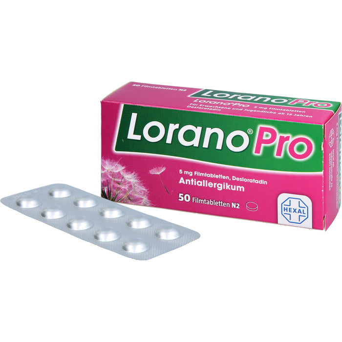 Lorano Pro Filmtabletten Antiallergikum, 50 pc Tablettes