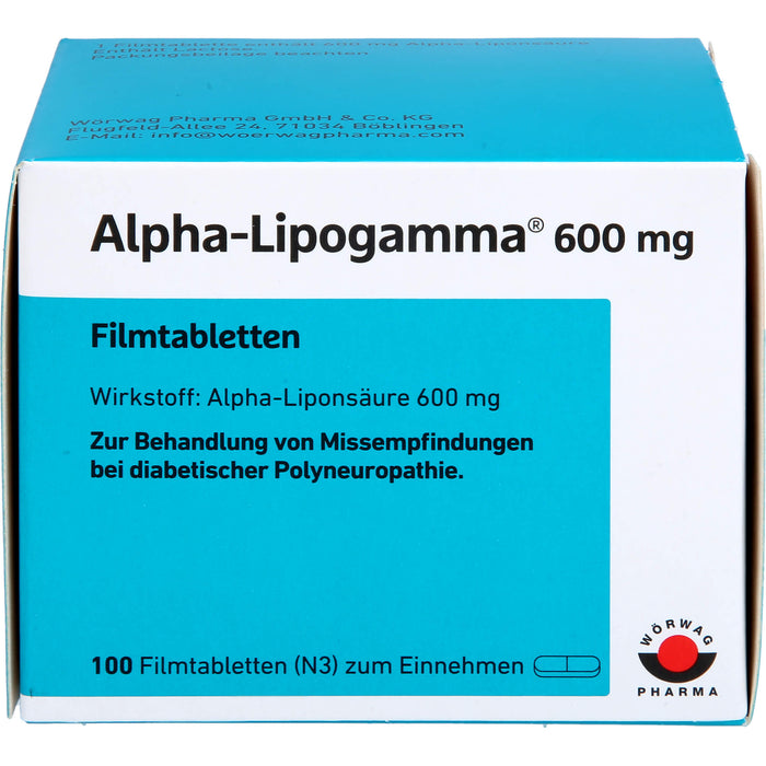 Alpha-Lipogamma 600 mg Filmtabletten, 100 St. Tabletten