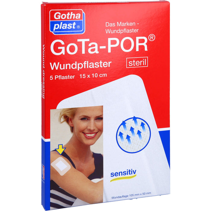 GoTa-POR Wundpflaster steril 150 mm x 100 mm, 5 pc Pansement