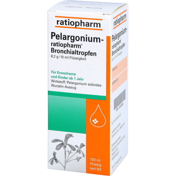 Pelargonium-ratiopharm Bronchialtropfen, 100 ml Solution