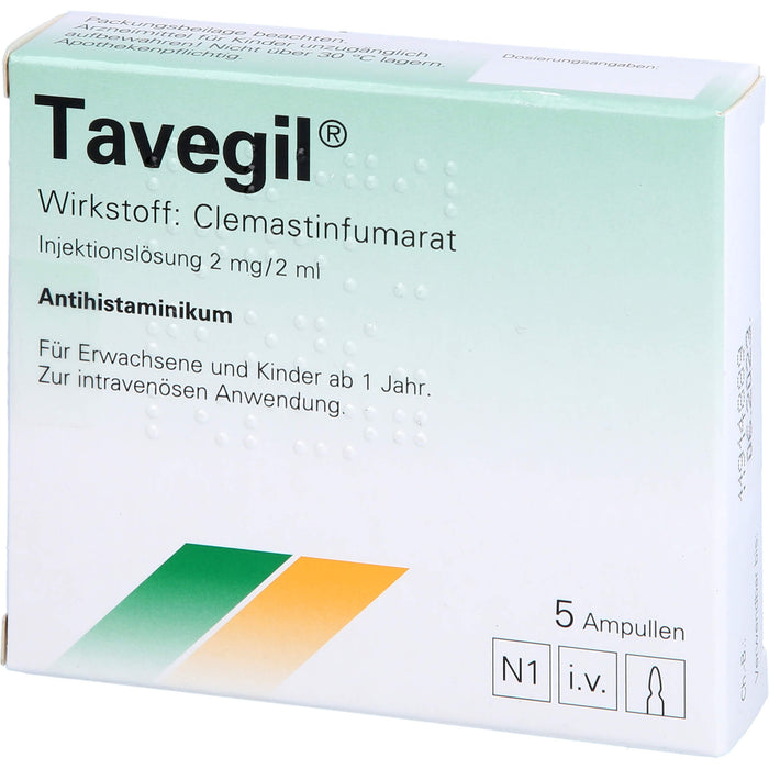 Tavegil Injektionslösung Antihistaminikum, 5 pc Ampoules