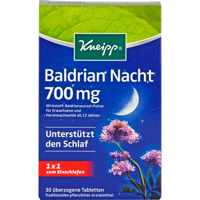 Kneipp Baldrian Nacht 700 mg Tabletten, 30 pc Tablettes