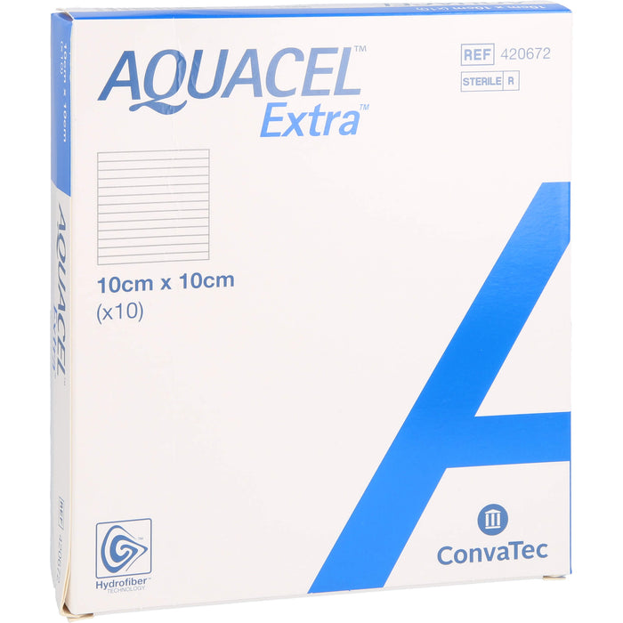 AQUACEL Extra 10x10cm Verband, 10 St VER