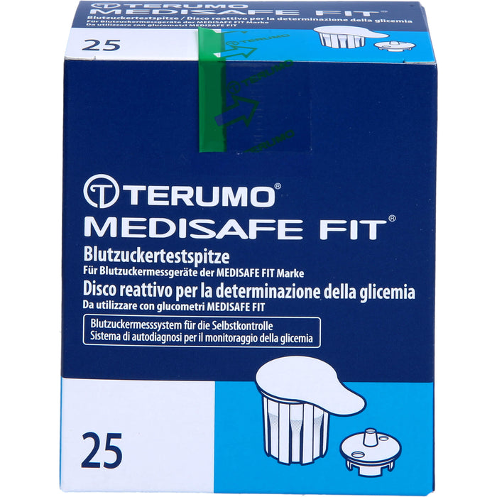 TERUMO Medisafe Fit Blutzuckertestspitzen, 25 pc Bandelettes réactives