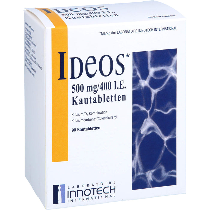 IDEOS 500 mg / 400 I.E. Kautabletten, 90 pc Tablettes