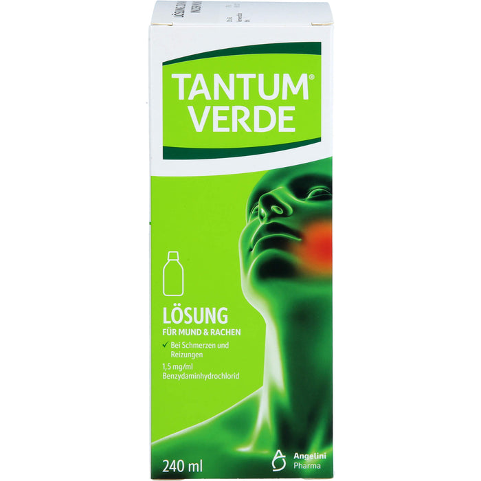 TANTUM VERDE Lösung bei Schmerzen und Reizungen im Mund- und Rachenraum, 240 ml Lösung