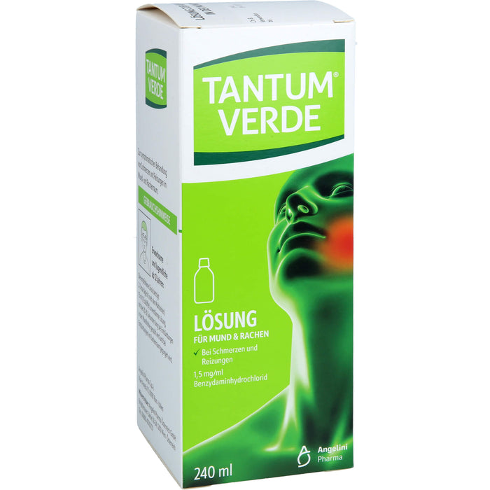 TANTUM VERDE Lösung bei Schmerzen und Reizungen im Mund- und Rachenraum, 240 ml Solution