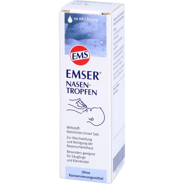 EMSER Nasentropfen zur Abschwellung und Reinigung der Nasenschleimhaut, 10 ml Solution