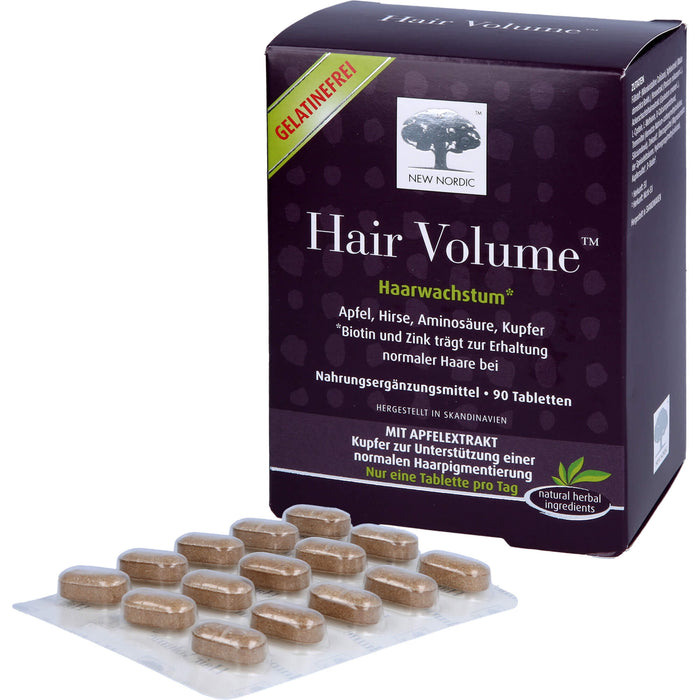 NEW NORDIC Hair Volume Haarwachstum Tabletten, 90 pcs. Tablets