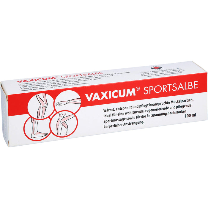 VAXICUM Sportsalbe wärmt, entspannt und pflegt beanspruchte Muskelpartien, 100 ml Onguent