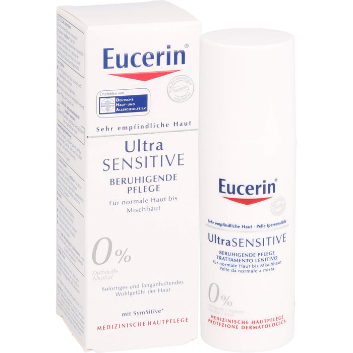 Eucerin UltraSensitive beruhigende Pflege für normale bis Mischhaut, 50 ml Cream