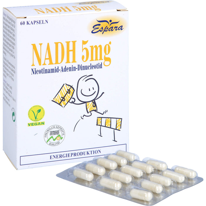 Espara NADH 5 mg mit 5 mg Co-Enzym 1 Kapseln, 60 pc Capsules