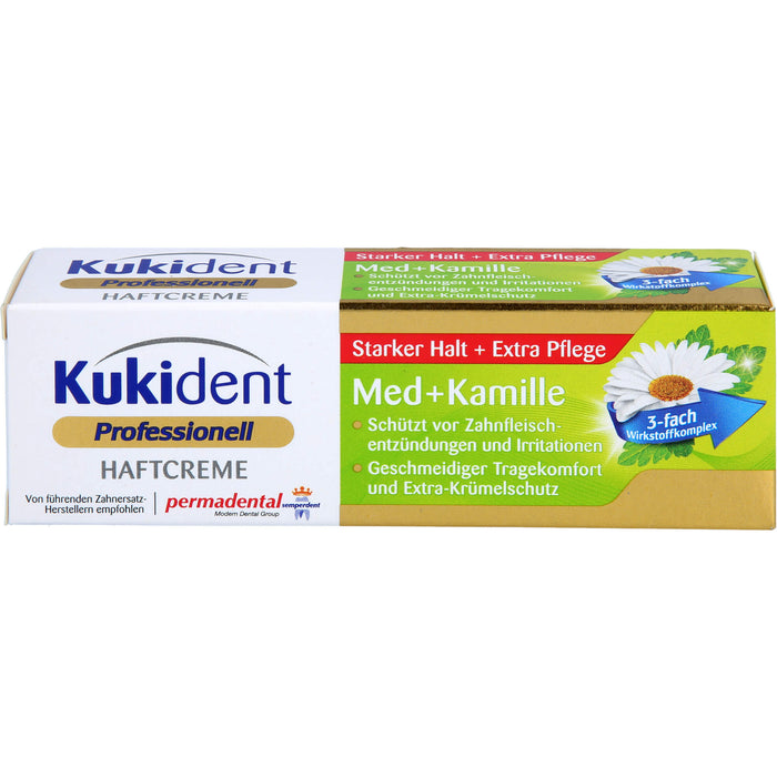 Kukident Haftcreme Med + Kamille extra starker Halt, 40 g Crème