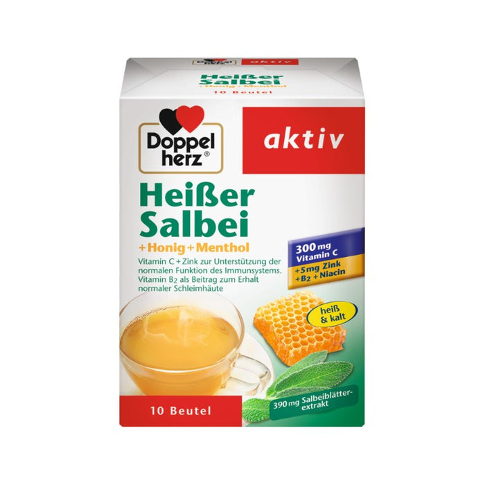 Doppelherz Heißer Salbei + Honig + Menthol Beutel, 10 pcs. Sachets