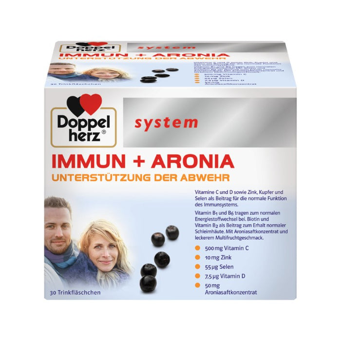 Doppelherz Immun + Aronia system Ampullen zur Unterstützung der Abwehr, 30 pc Ampoules