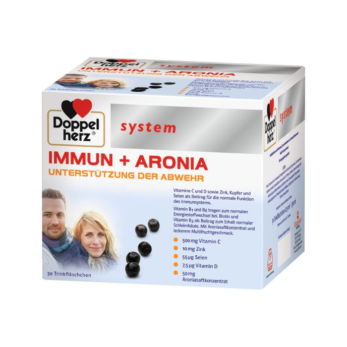 Doppelherz Immun + Aronia system Ampullen zur Unterstützung der Abwehr, 30 St. Ampullen