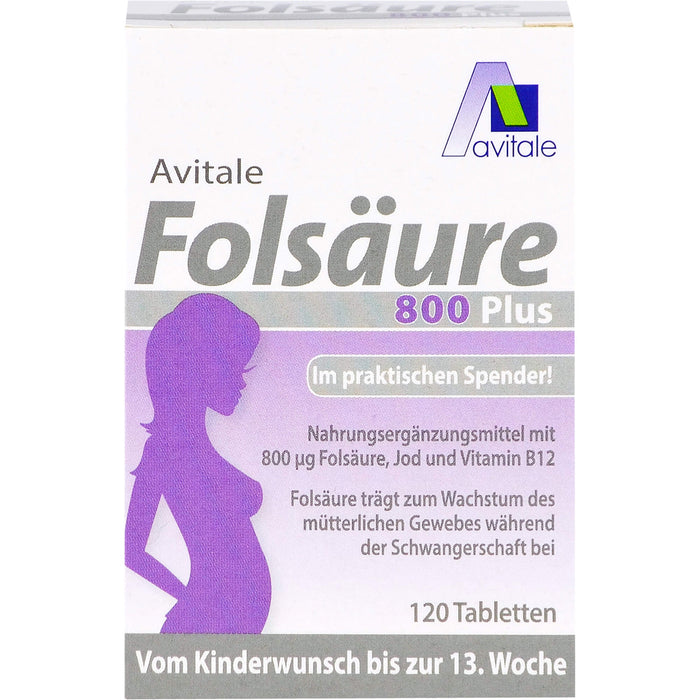 Avitale Folsäure 800 plus Tabletten, 120 pcs. Tablets