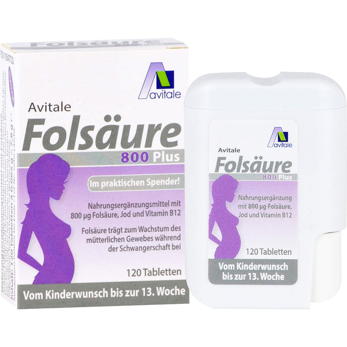 Avitale Folsäure 800 plus Tabletten, 120 St. Tabletten