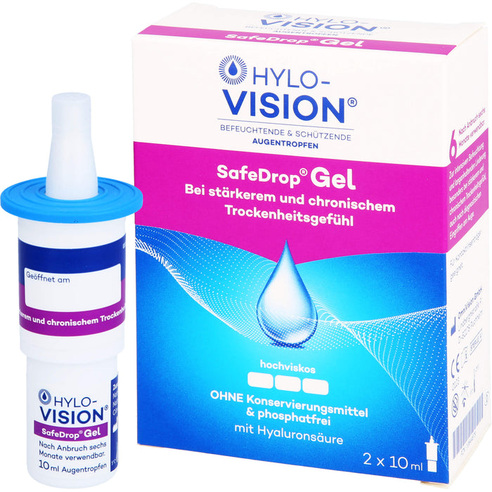 HYLO-VISION SafeDrop Gel Augentropfen, 20 ml Lösung