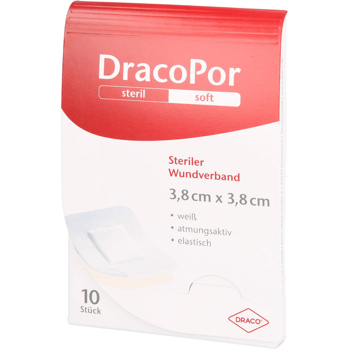 DRACOPOR Wundverband steril 3,8x3,8cm, 10 St. Pflaster