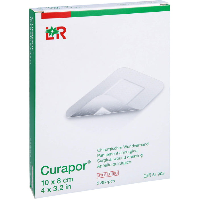 Curapor chirurgischer Wundverband 8 cm x 10 cm steril, 5 pc Pansement